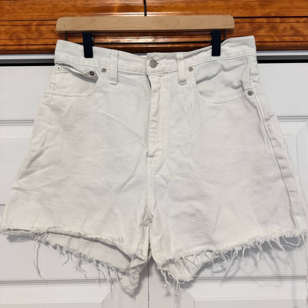 Madewell White Jean Shorts